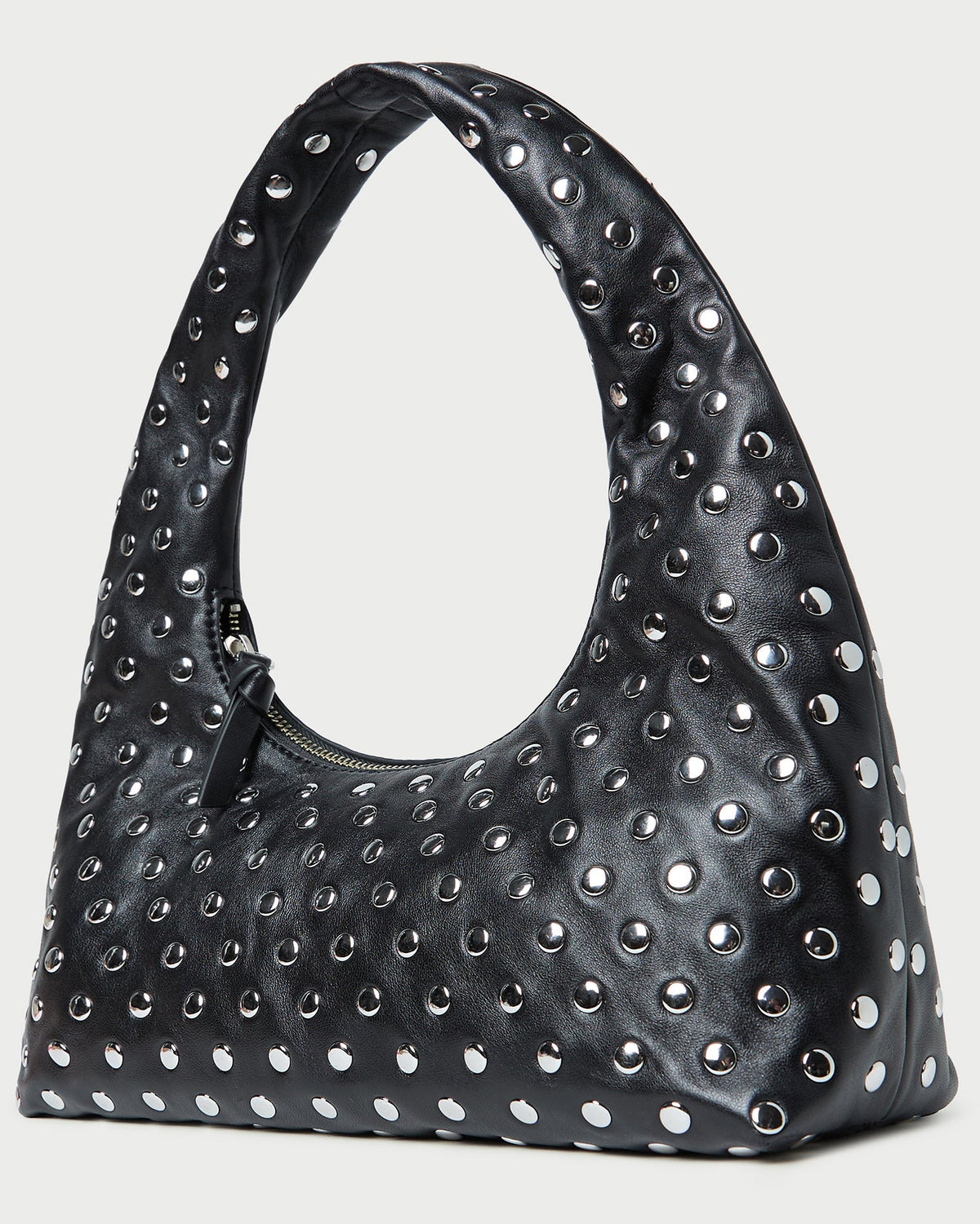 Women Loeffler Randall Mercer Black/Silver Leather Shoulder Bag