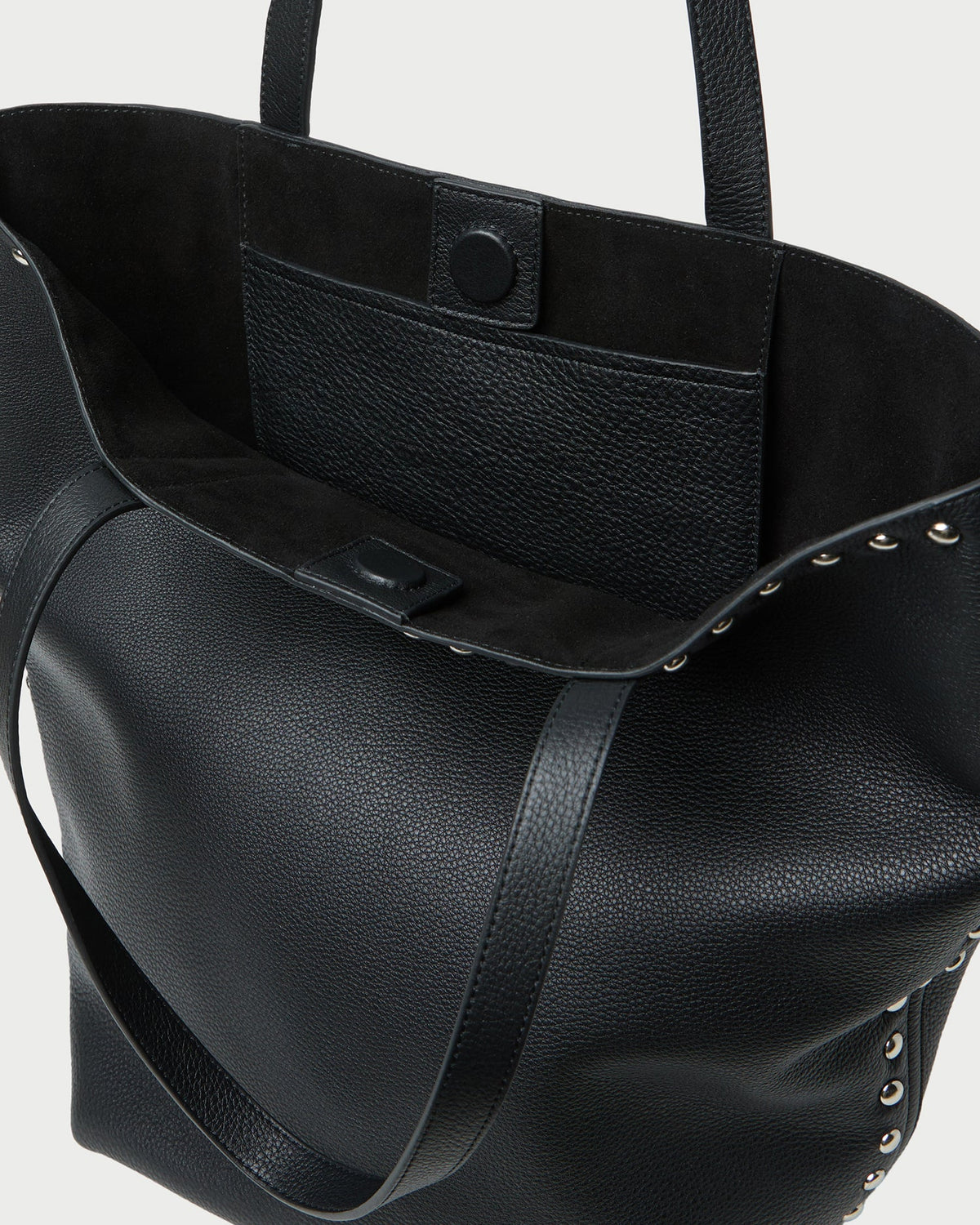 Women Loeffler Randall Walker Black/Silver Leather Tote