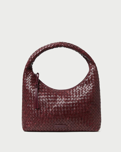 Women Loeffler Randall Willow Maroon Woven Hobo Bag