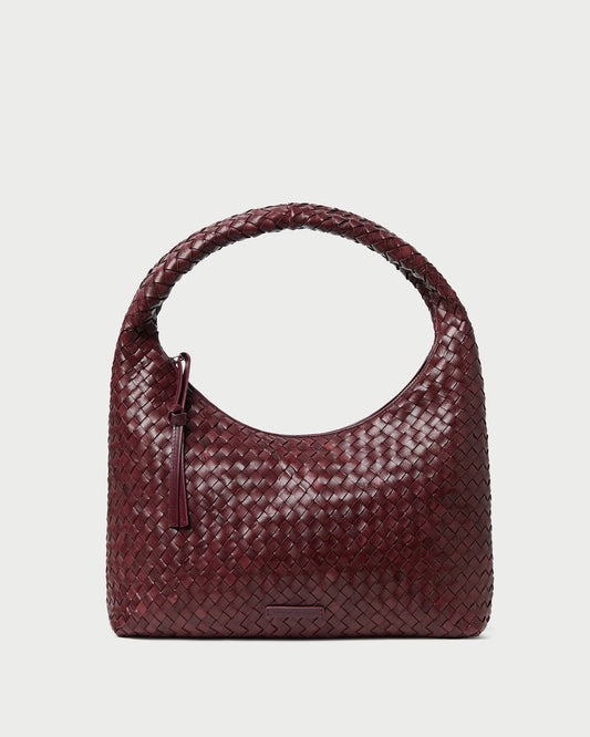 Women Loeffler Randall Willow Maroon Woven Hobo Bag