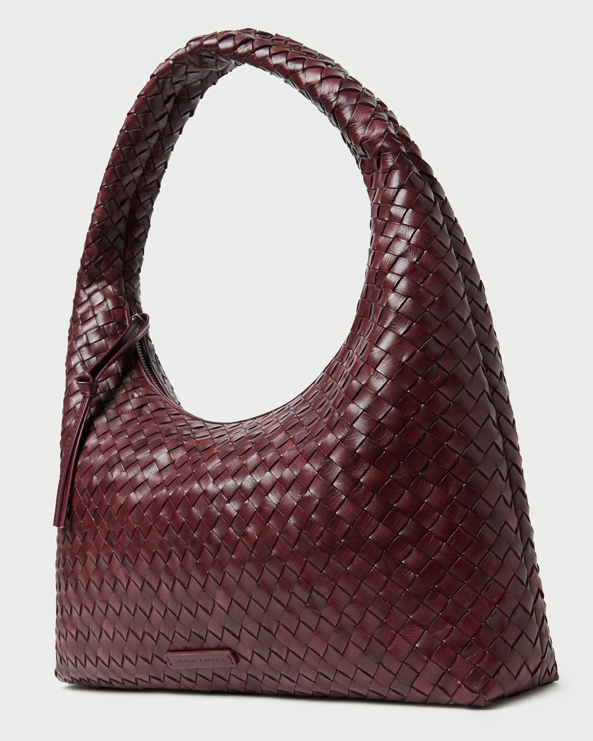 Women Loeffler Randall Willow Maroon Woven Hobo Bag