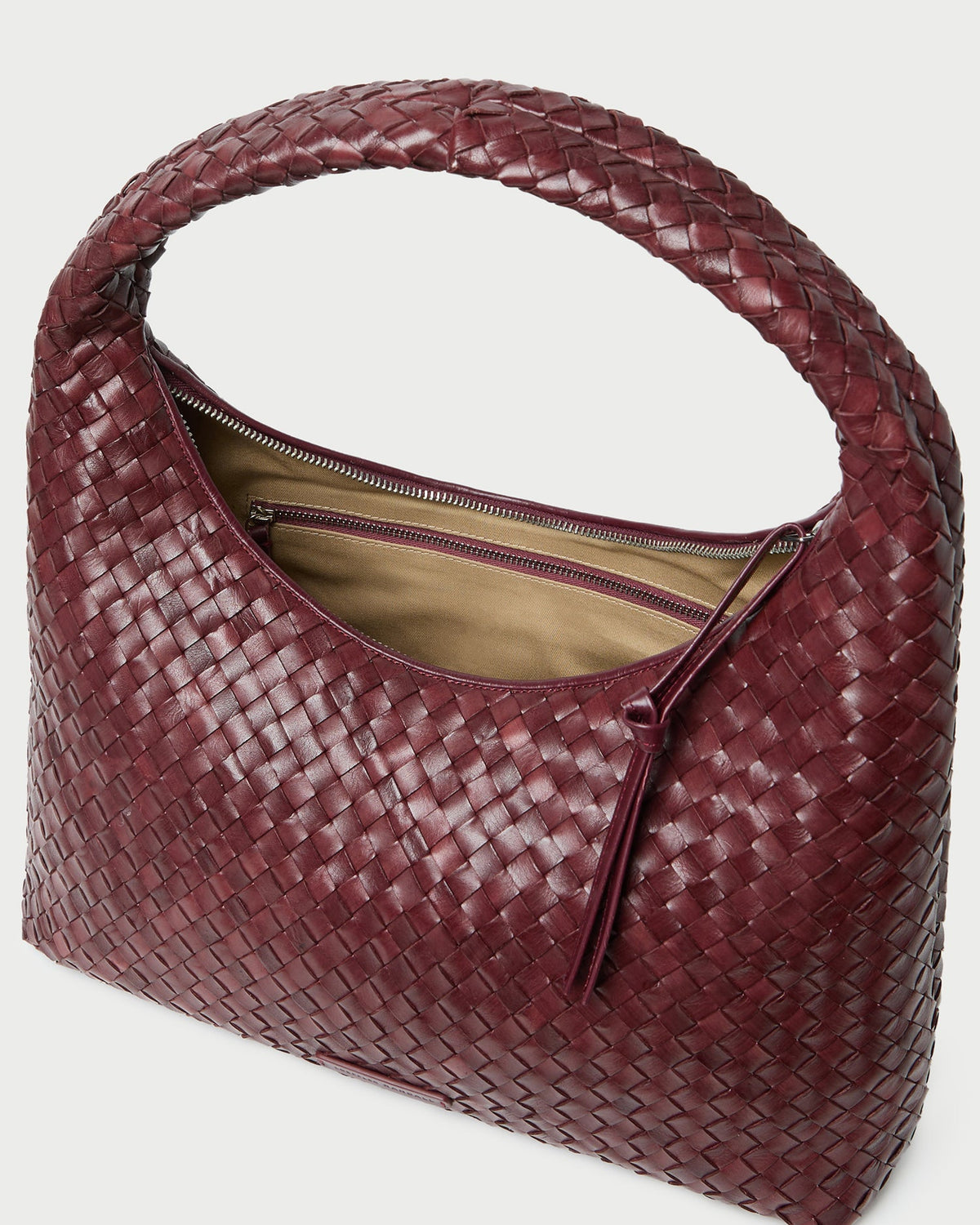Women Loeffler Randall Willow Maroon Woven Hobo Bag