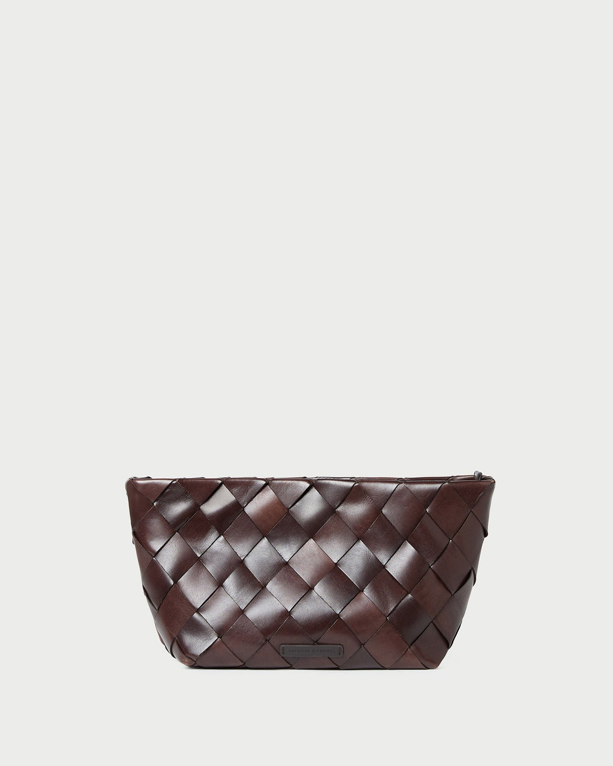 Women Loeffler Randall Melina Chocolate Woven Leather Clutch