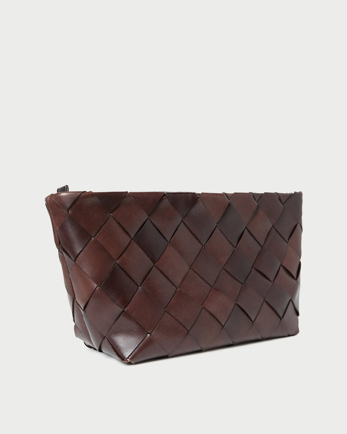 Women Loeffler Randall Melina Chocolate Woven Leather Clutch