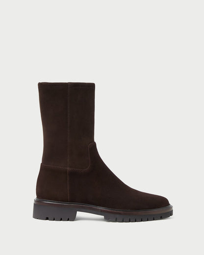 Women Loeffler Randall Danny Brown Suede Lug Boot