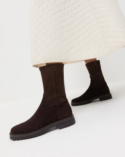 Women Loeffler Randall Danny Brown Suede Lug Boot