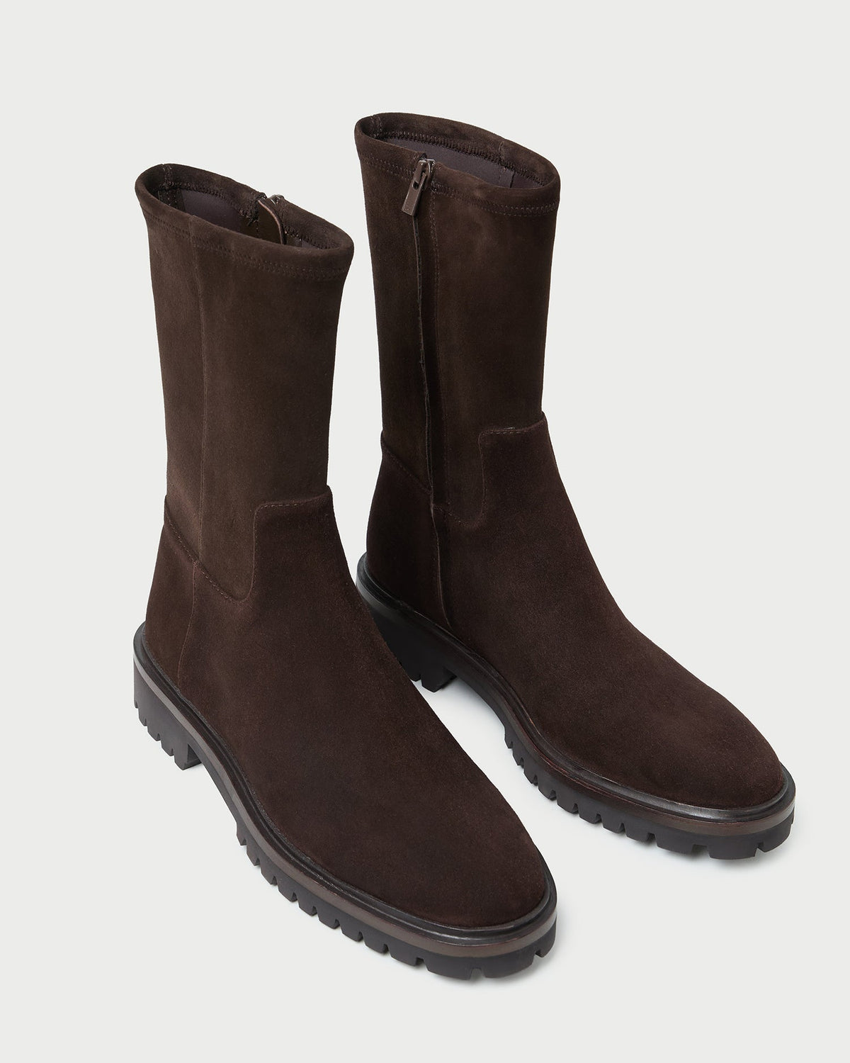 Women Loeffler Randall Danny Brown Suede Lug Boot