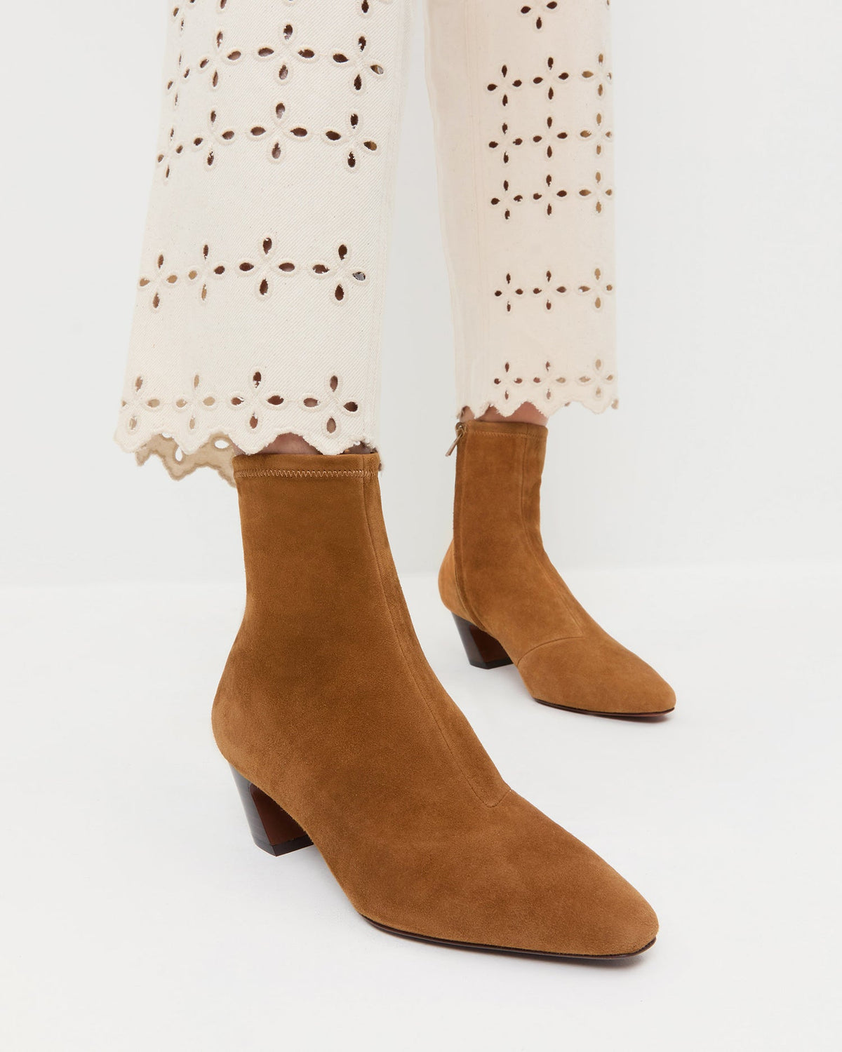 Women Loeffler Randall Doria Cacao Suede Ankle Boot