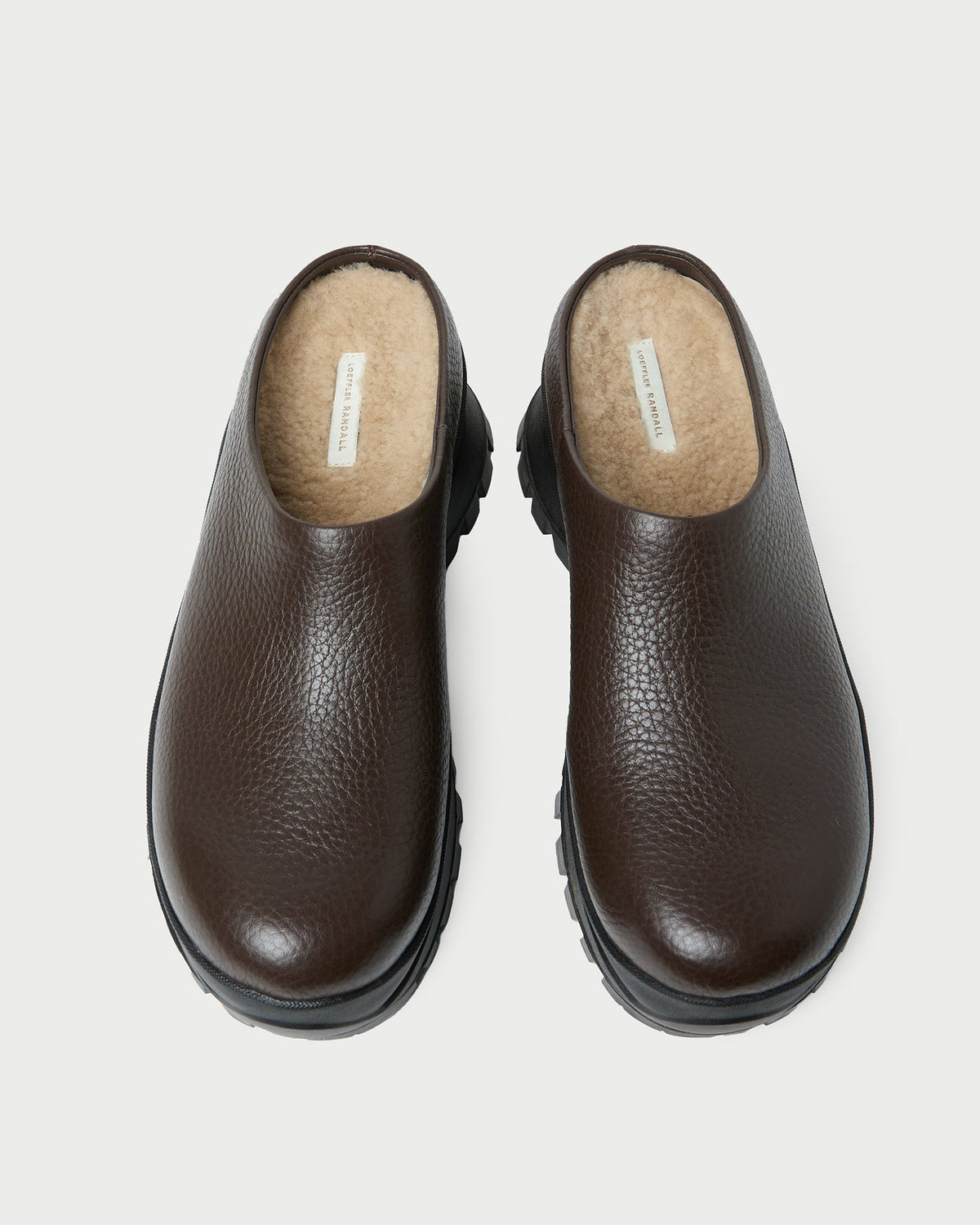 Women Loeffler Randall Gemma Brown Leather Lug Mule