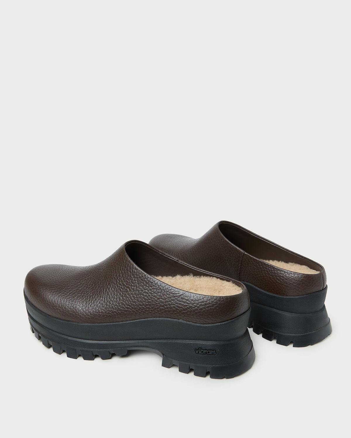 Women Loeffler Randall Gemma Brown Leather Lug Mule