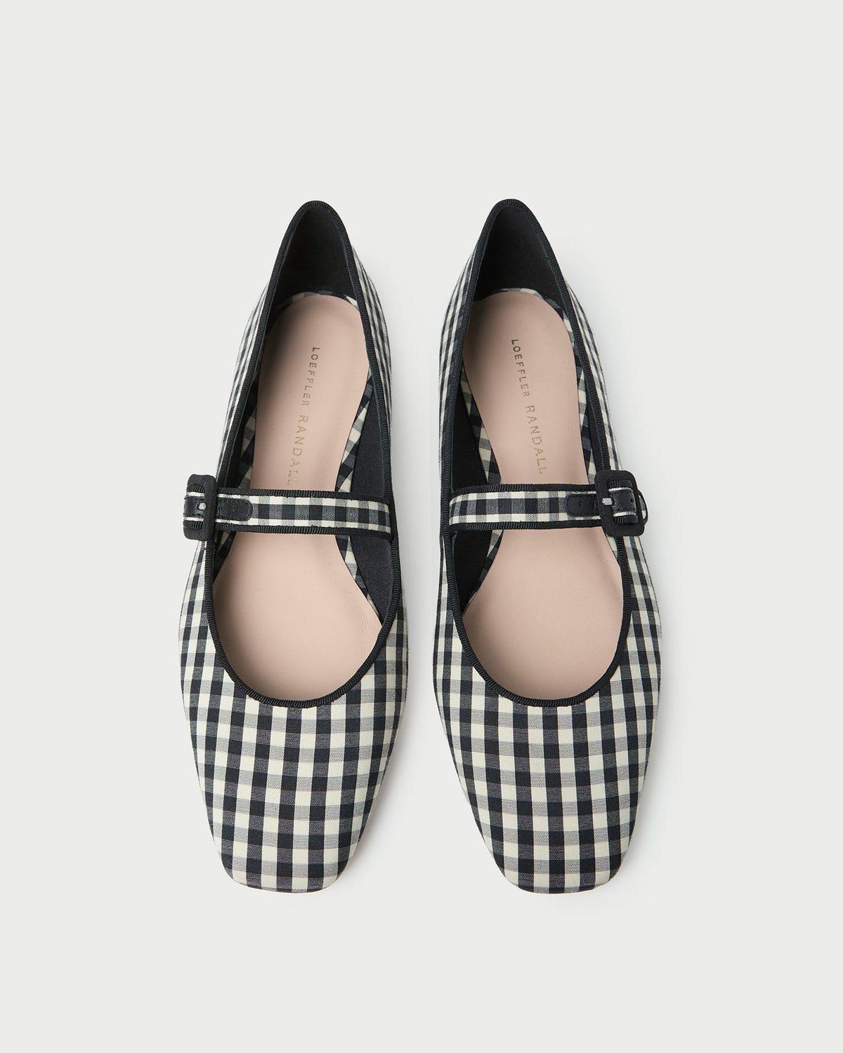 Women Loeffler Randall Ginger Black/White Gingham Mary Jane