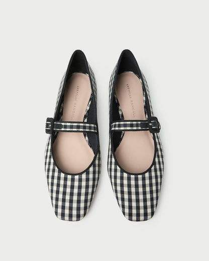 Women Loeffler Randall Ginger Black/White Gingham Mary Jane