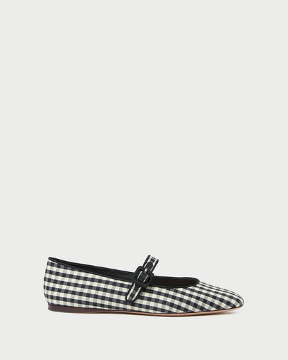 Women Loeffler Randall Ginger Black/White Gingham Mary Jane