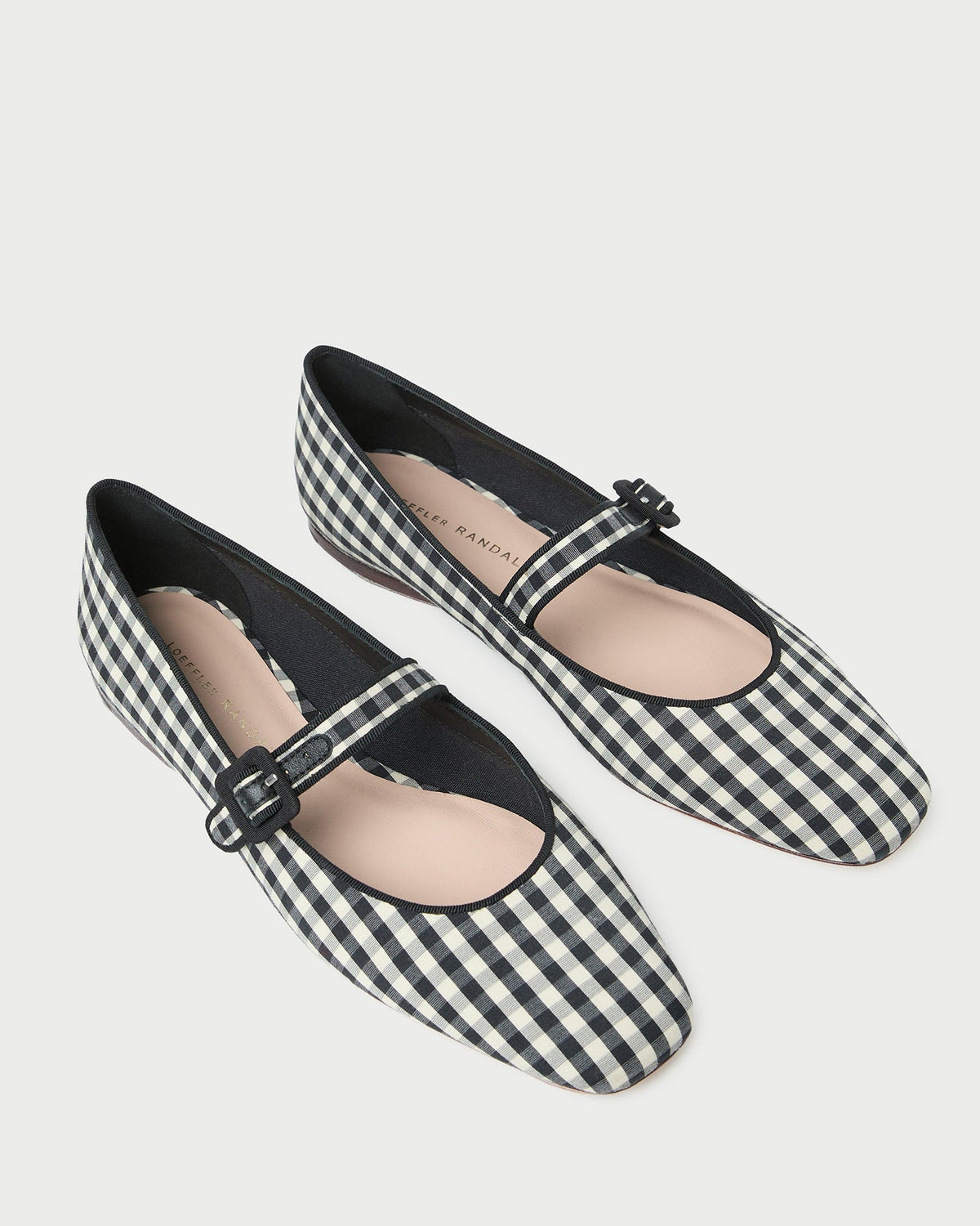 Women Loeffler Randall Ginger Black/White Gingham Mary Jane