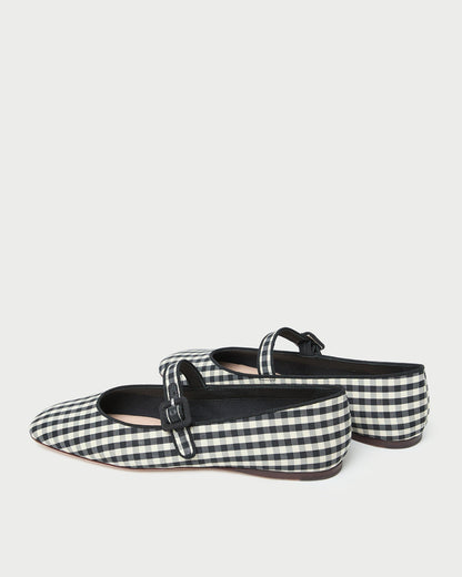 Women Loeffler Randall Ginger Black/White Gingham Mary Jane