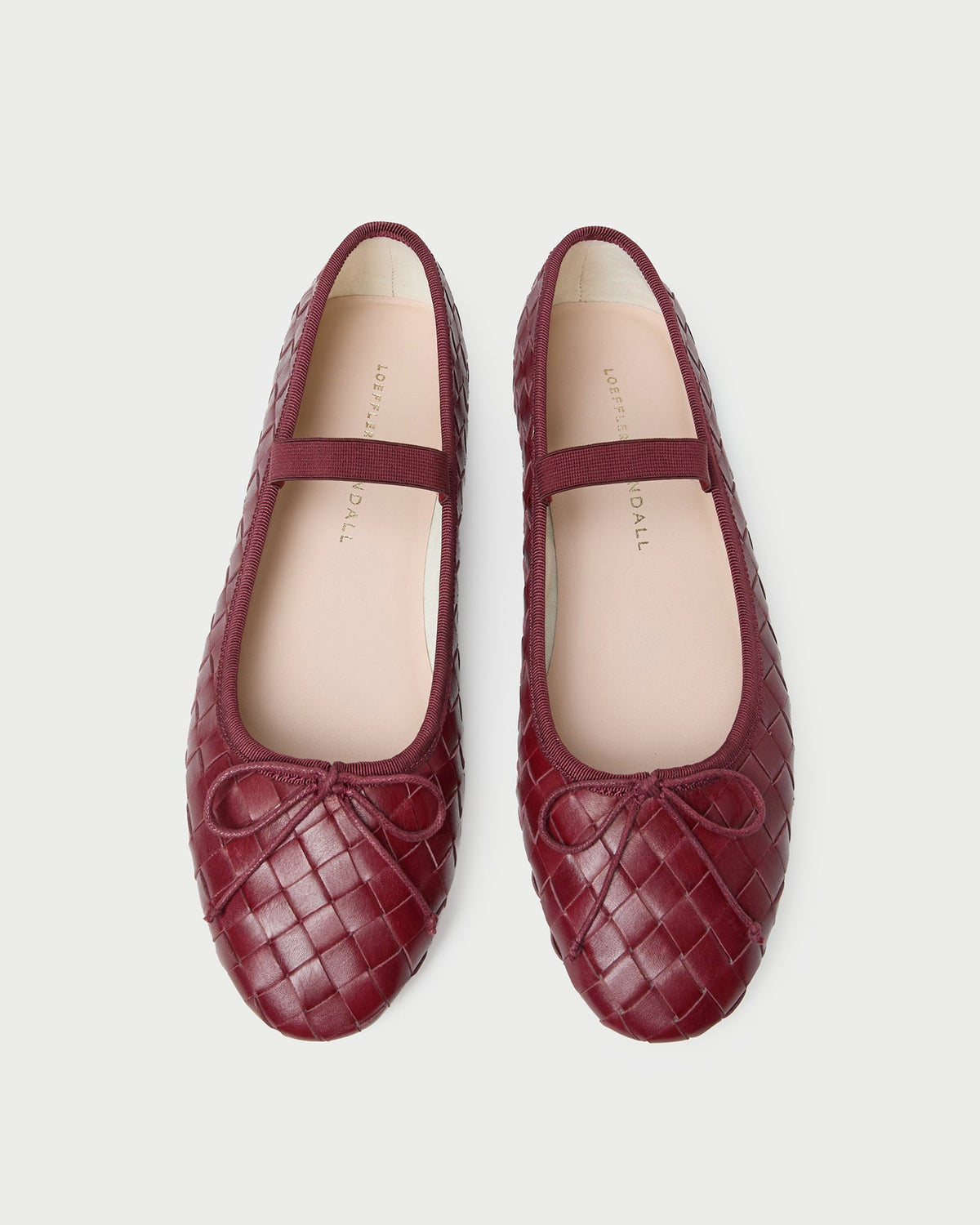 Women Loeffler Randall Leonie Wine Woven Ballet Flat