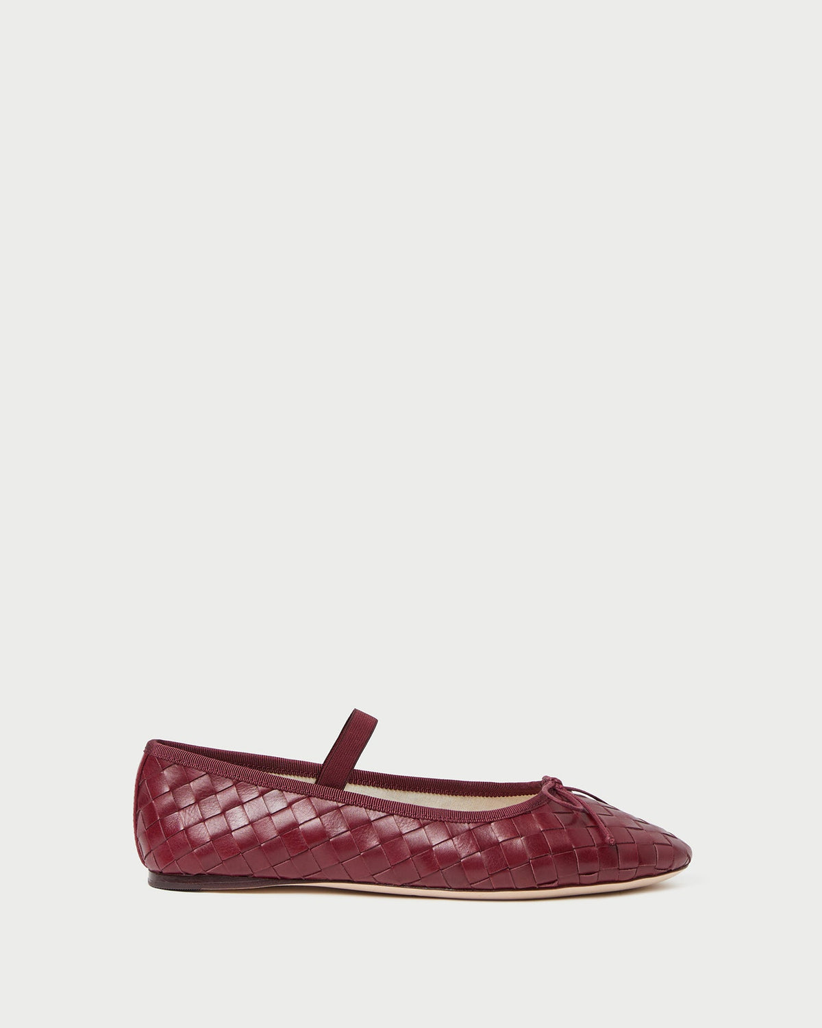Women Loeffler Randall Leonie Wine Woven Ballet Flat