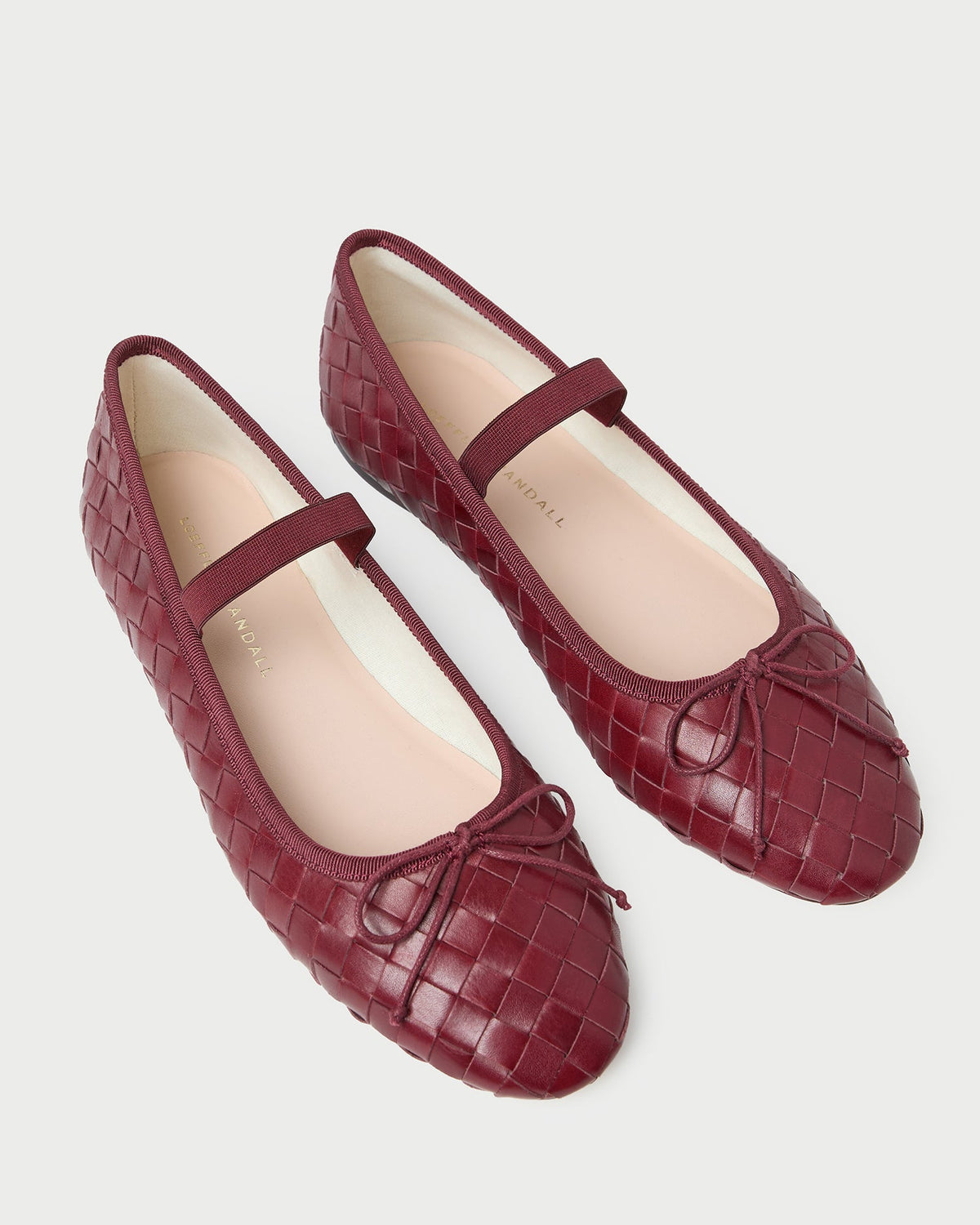 Women Loeffler Randall Leonie Wine Woven Ballet Flat