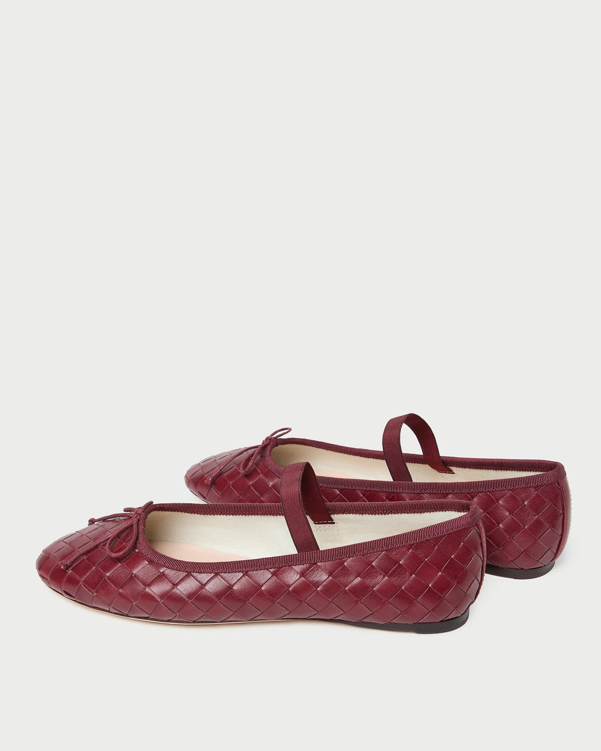Women Loeffler Randall Leonie Wine Woven Ballet Flat