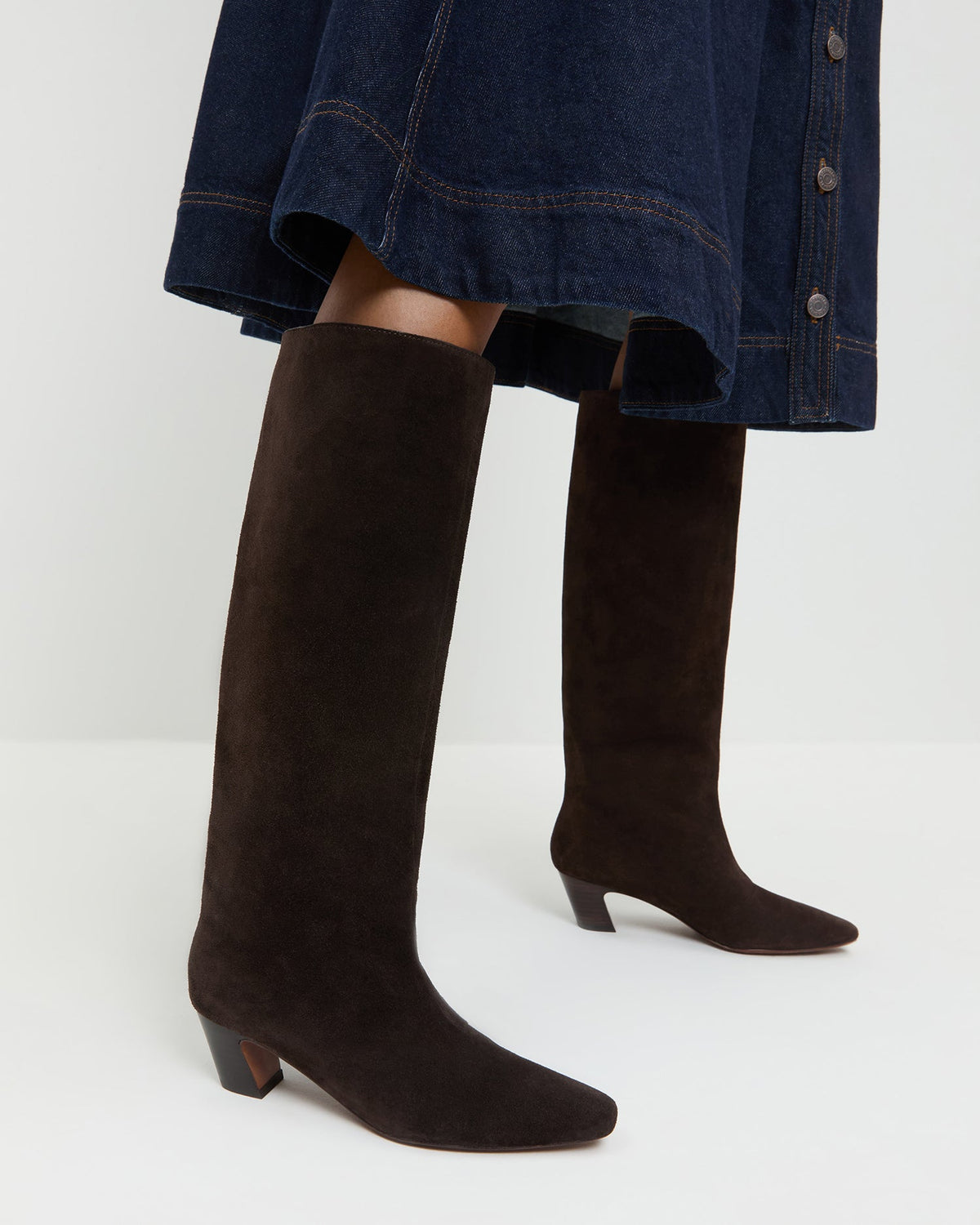 Women Loeffler Randall Marley Brown Suede Tall Boot