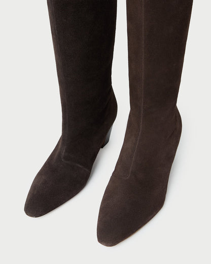 Women Loeffler Randall Marley Brown Suede Tall Boot