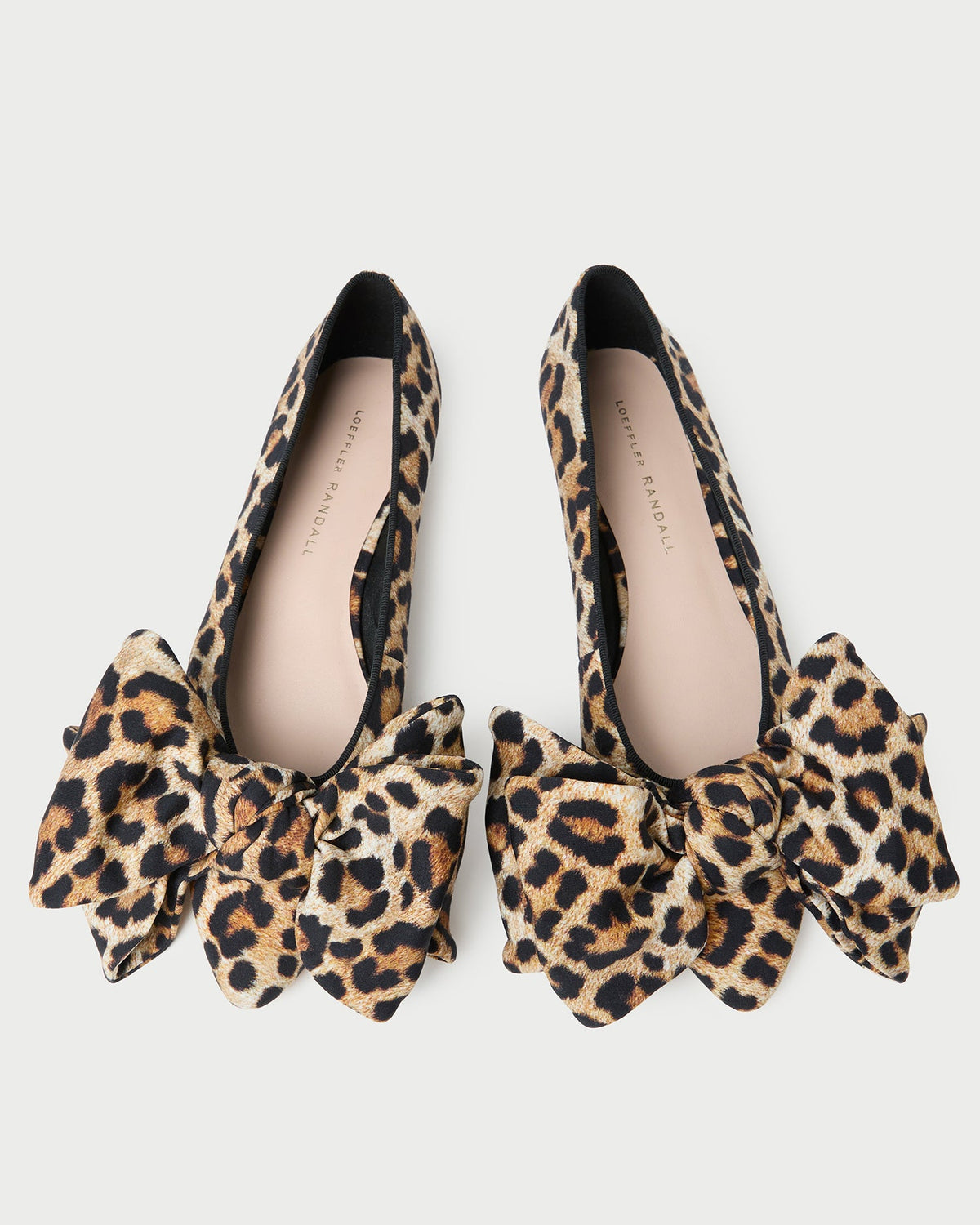 Women Loeffler Randall Noa Leopard Jersey Bow Flat