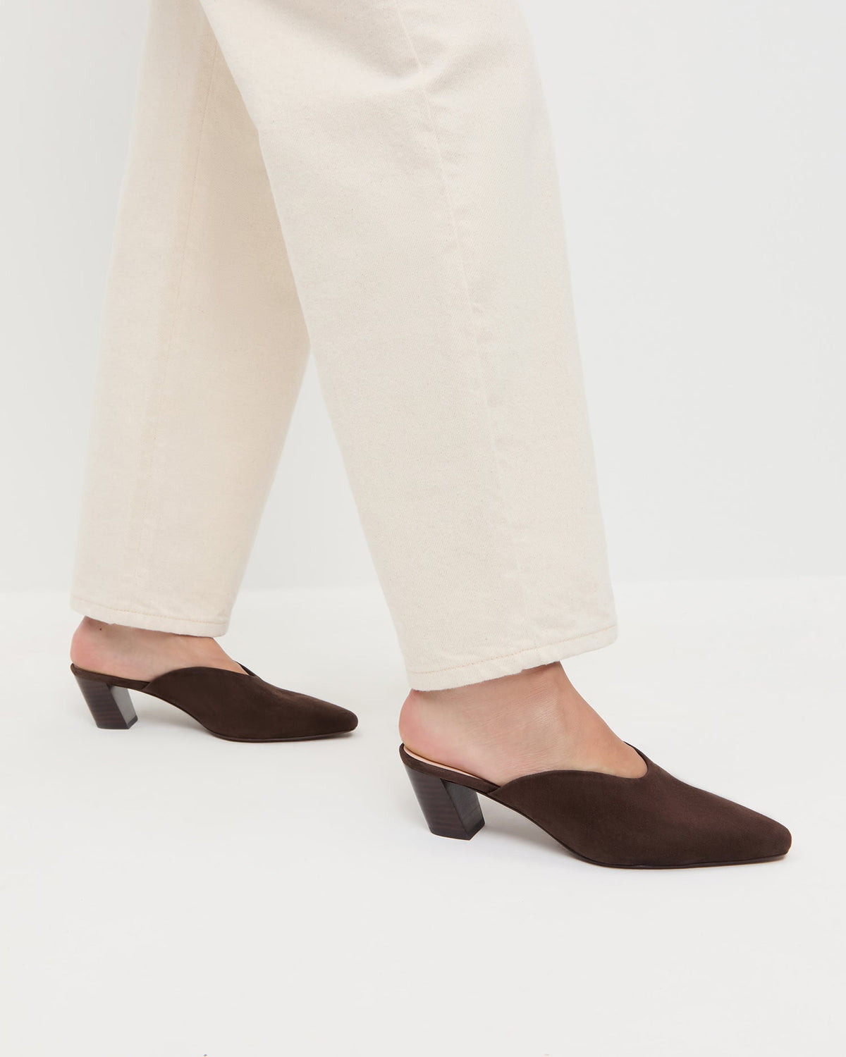 Women Loeffler Randall Perry Brown Suede Mule