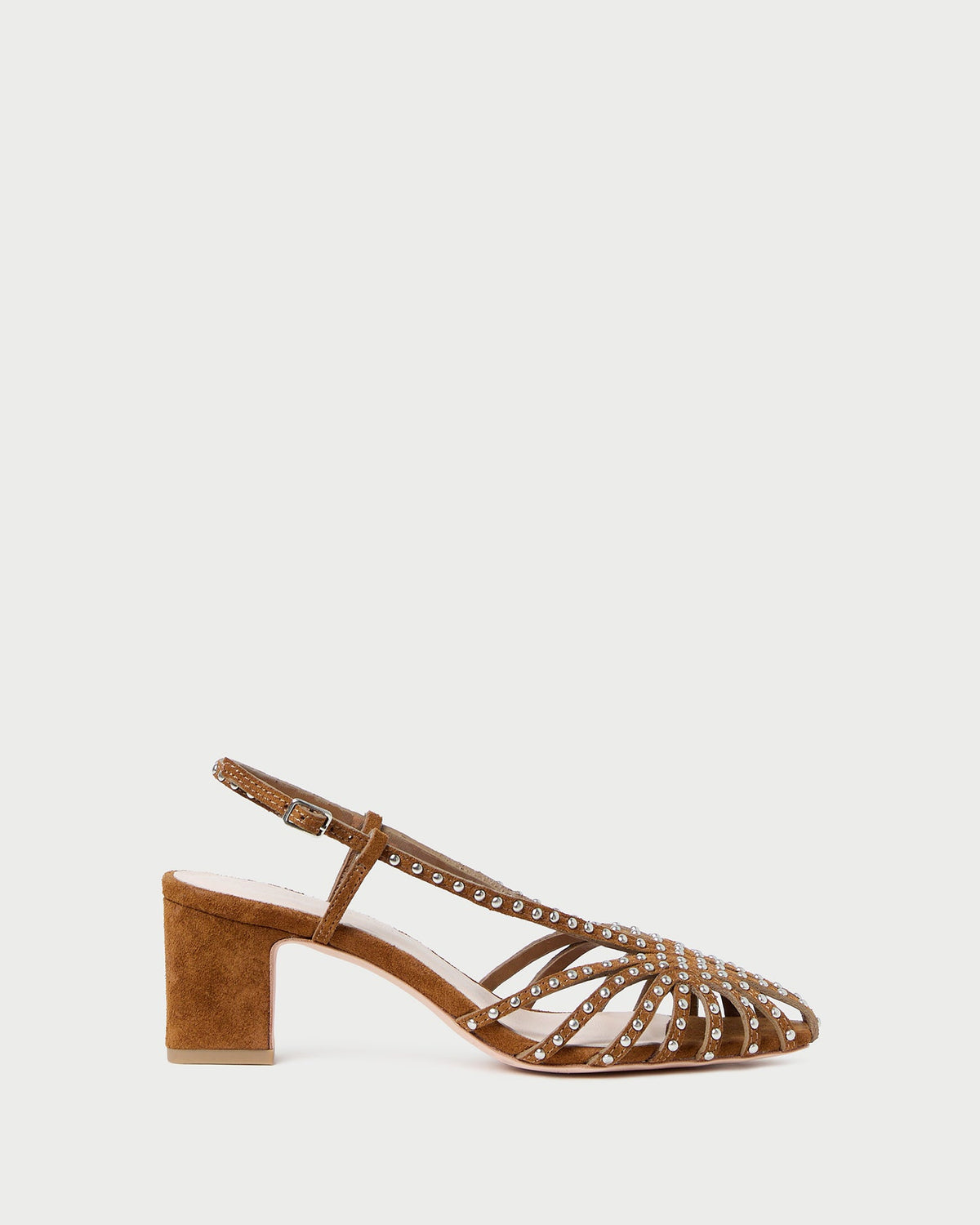 Women Loeffler Randall Priscilla Cacao/Silver Suede Heeled Sandal