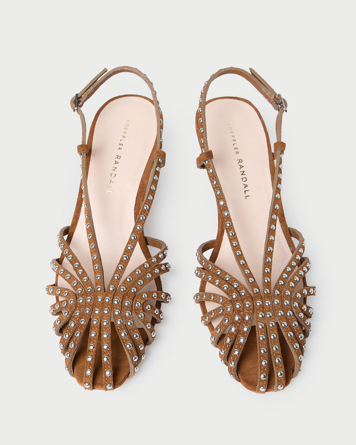 Women Loeffler Randall Priscilla Cacao/Silver Suede Heeled Sandal