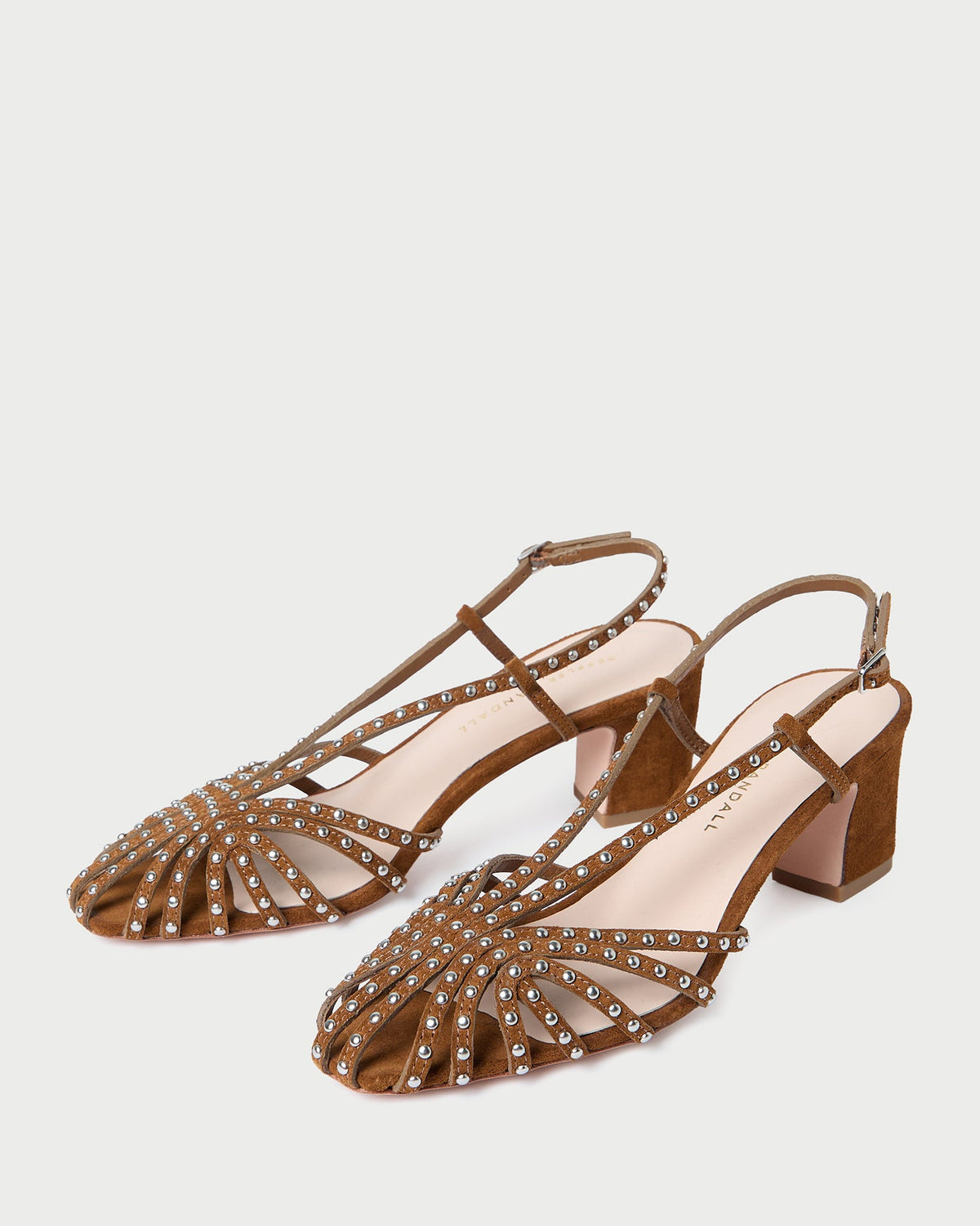 Women Loeffler Randall Priscilla Cacao/Silver Suede Heeled Sandal