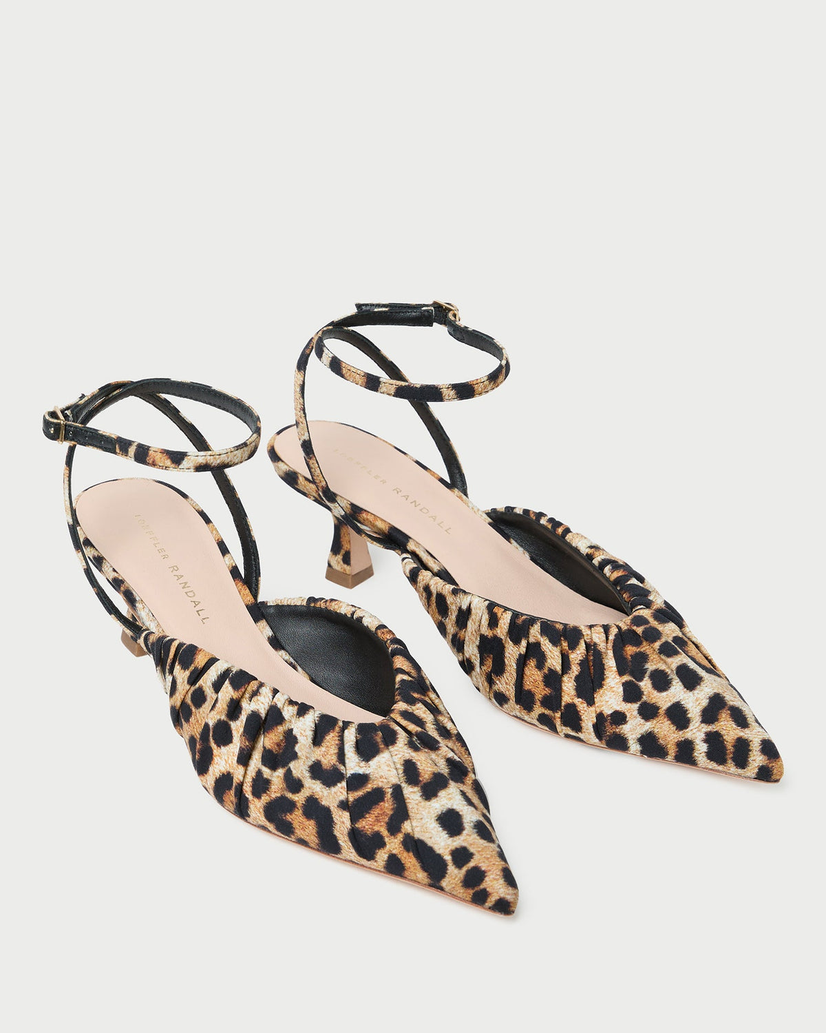 Women Loeffler Randall Rio Leopard Jersey Kitten Heel