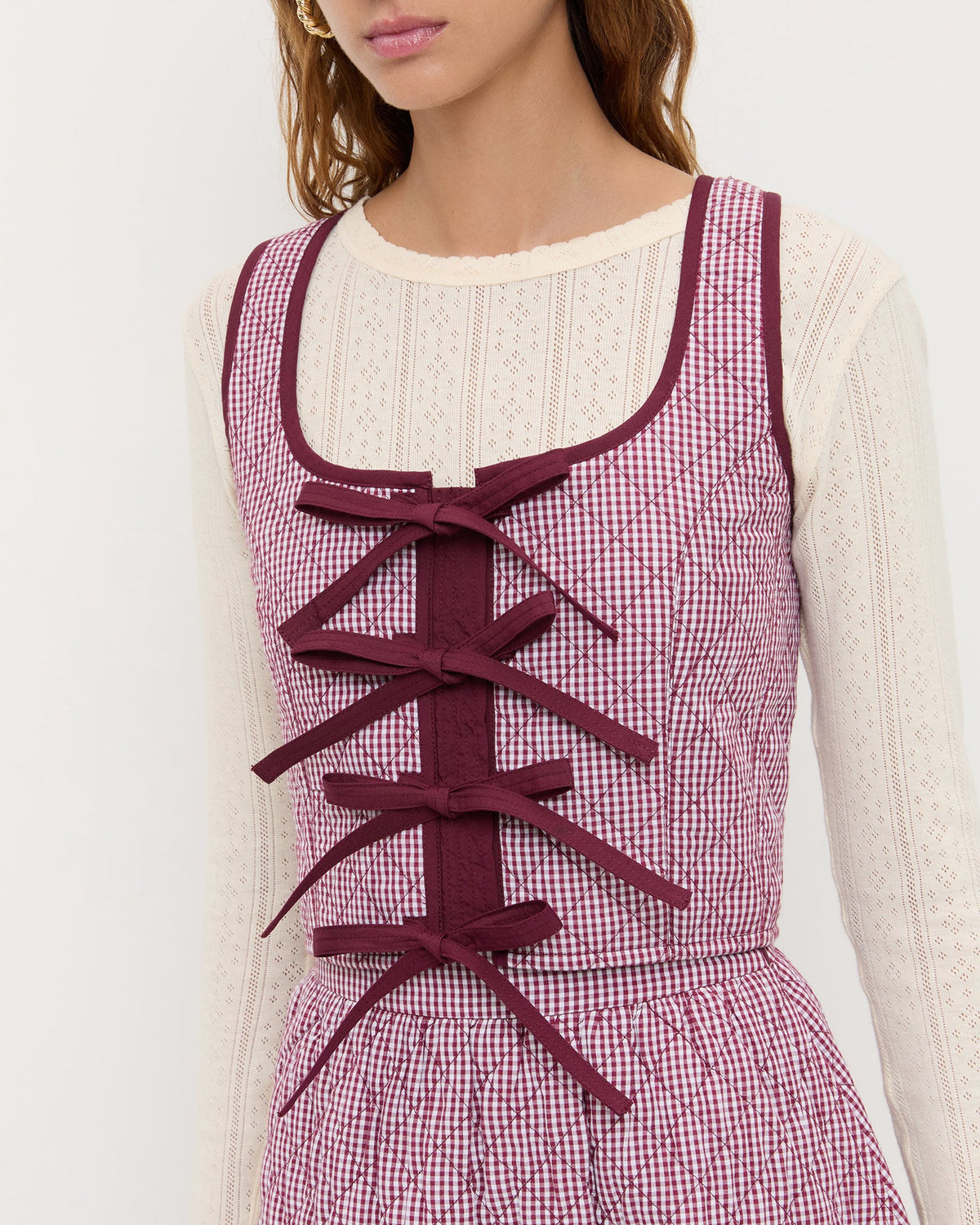 Women Loeffler Randall Callista Tie-Front Vest