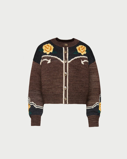 Women Loeffler Randall Linda Intarsia Cardigan