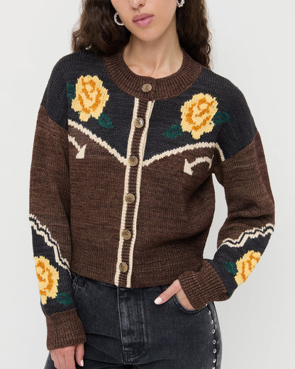 Women Loeffler Randall Linda Intarsia Cardigan