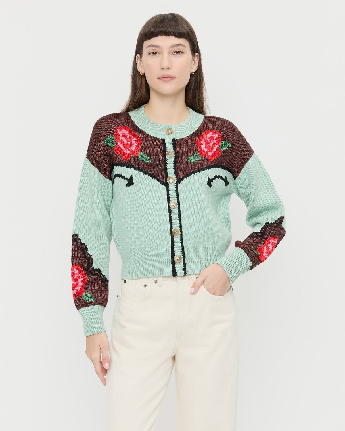Women Loeffler Randall Linda Intarsia Cardigan