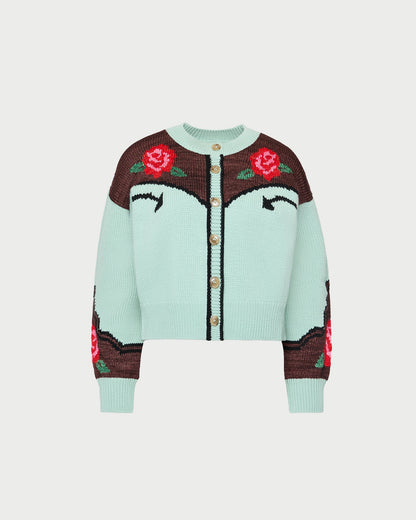 Women Loeffler Randall Linda Intarsia Cardigan