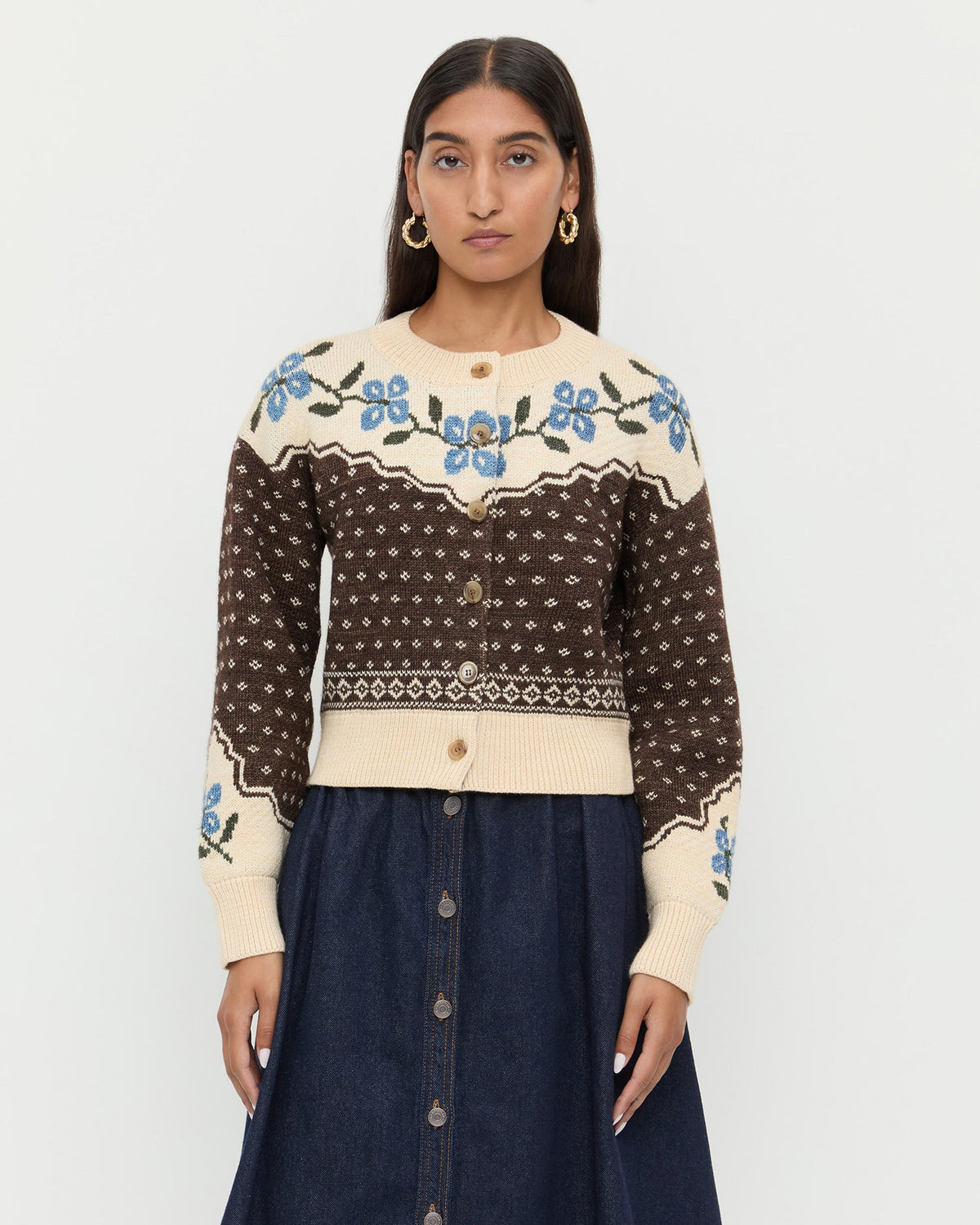 Women Loeffler Randall Idris Intarsia Cardigan