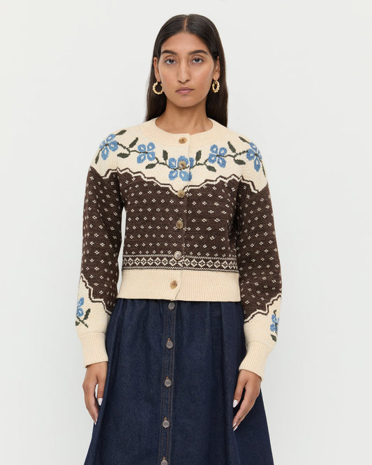 Women Loeffler Randall Idris Intarsia Cardigan