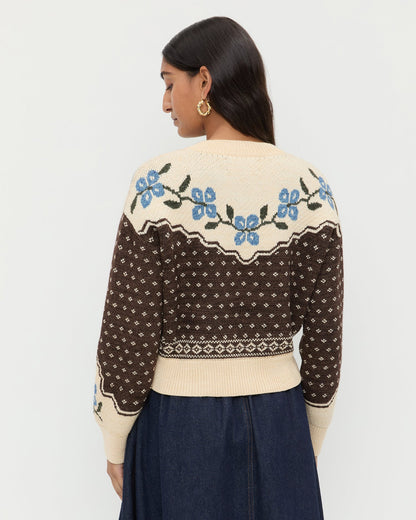 Women Loeffler Randall Idris Intarsia Cardigan