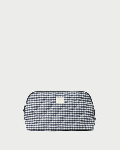 Women Loeffler Randall Frances Black/White Gingham Cosmetic Pouch