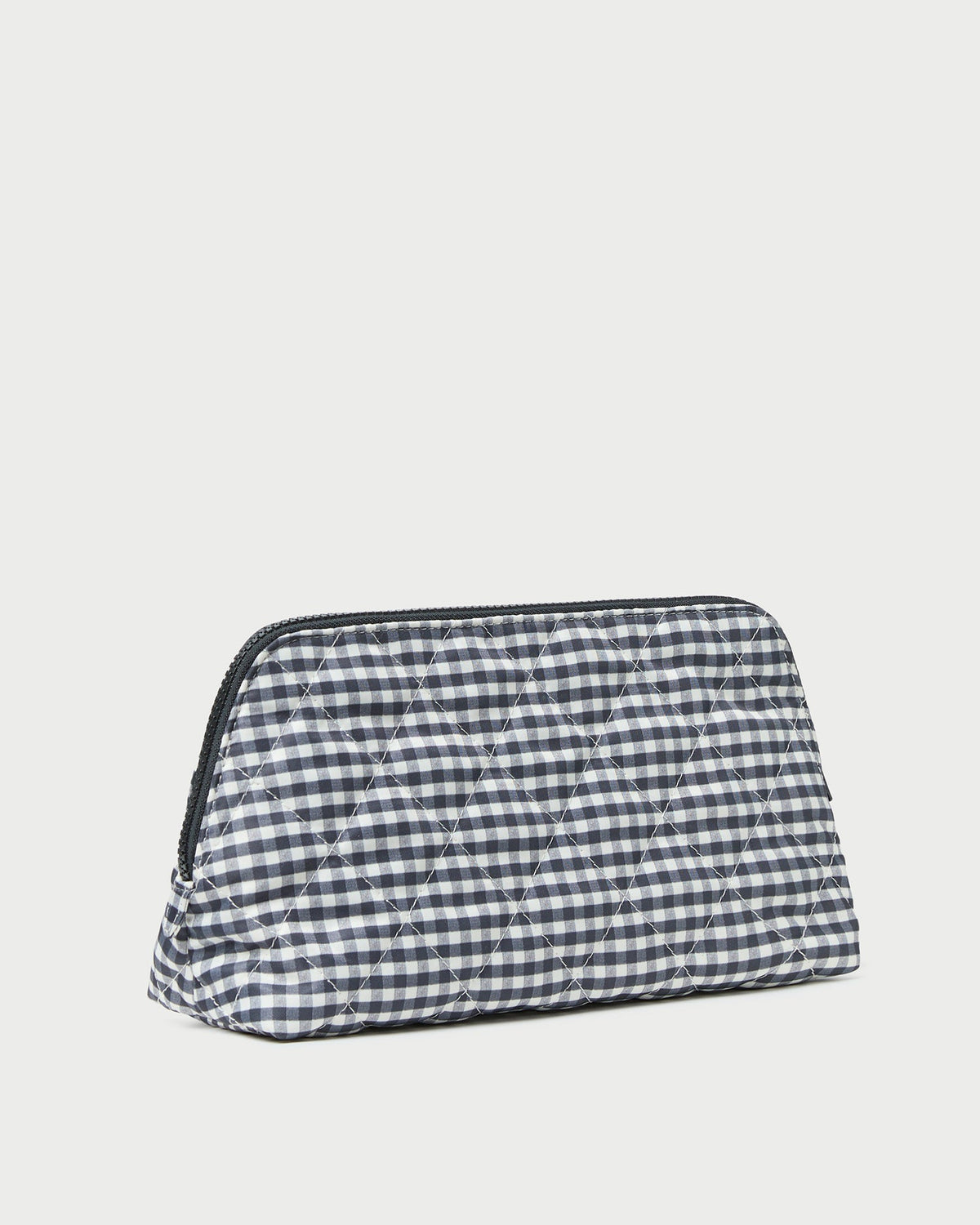 Women Loeffler Randall Frances Black/White Gingham Cosmetic Pouch