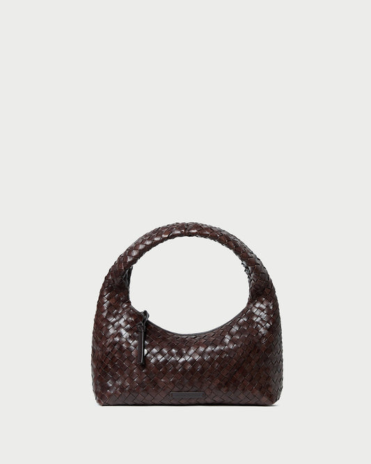 Women Loeffler Randall Mercer Chocolate Woven Shoulder Bag