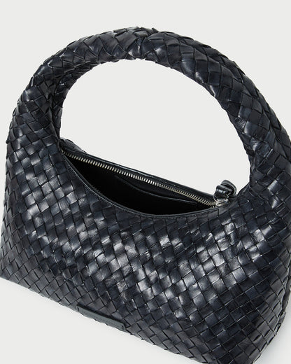 Women Loeffler Randall Mercer Black Woven Shoulder Bag