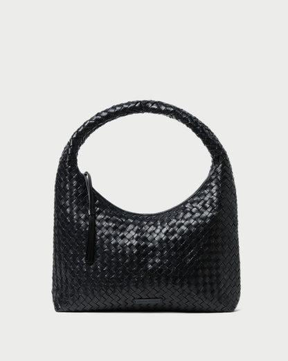 Women Loeffler Randall Willow Black Woven Hobo Bag