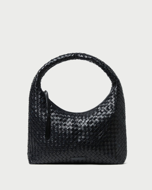 Women Loeffler Randall Willow Black Woven Hobo Bag
