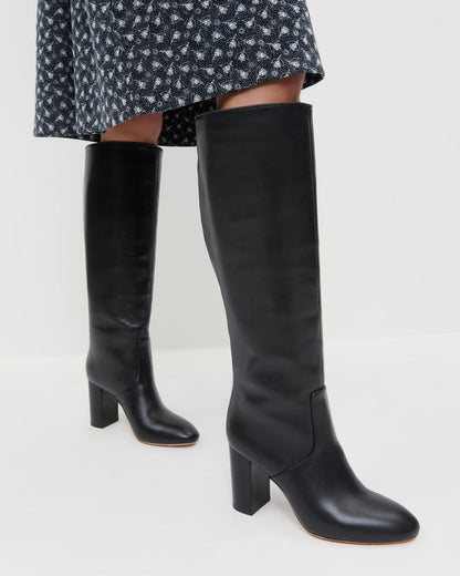 Women Loeffler Randall Goldy Black Wide-Calf Boot