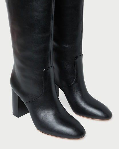 Women Loeffler Randall Goldy Black Wide-Calf Boot