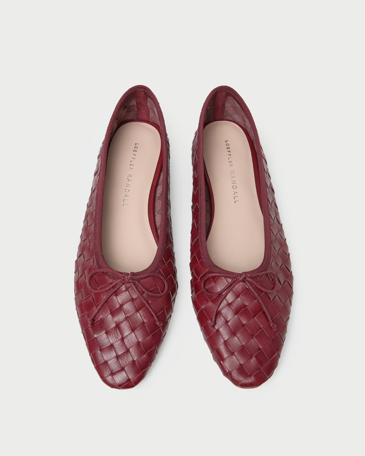 Women Loeffler Randall Landry Wine Woven Ballet Flat
