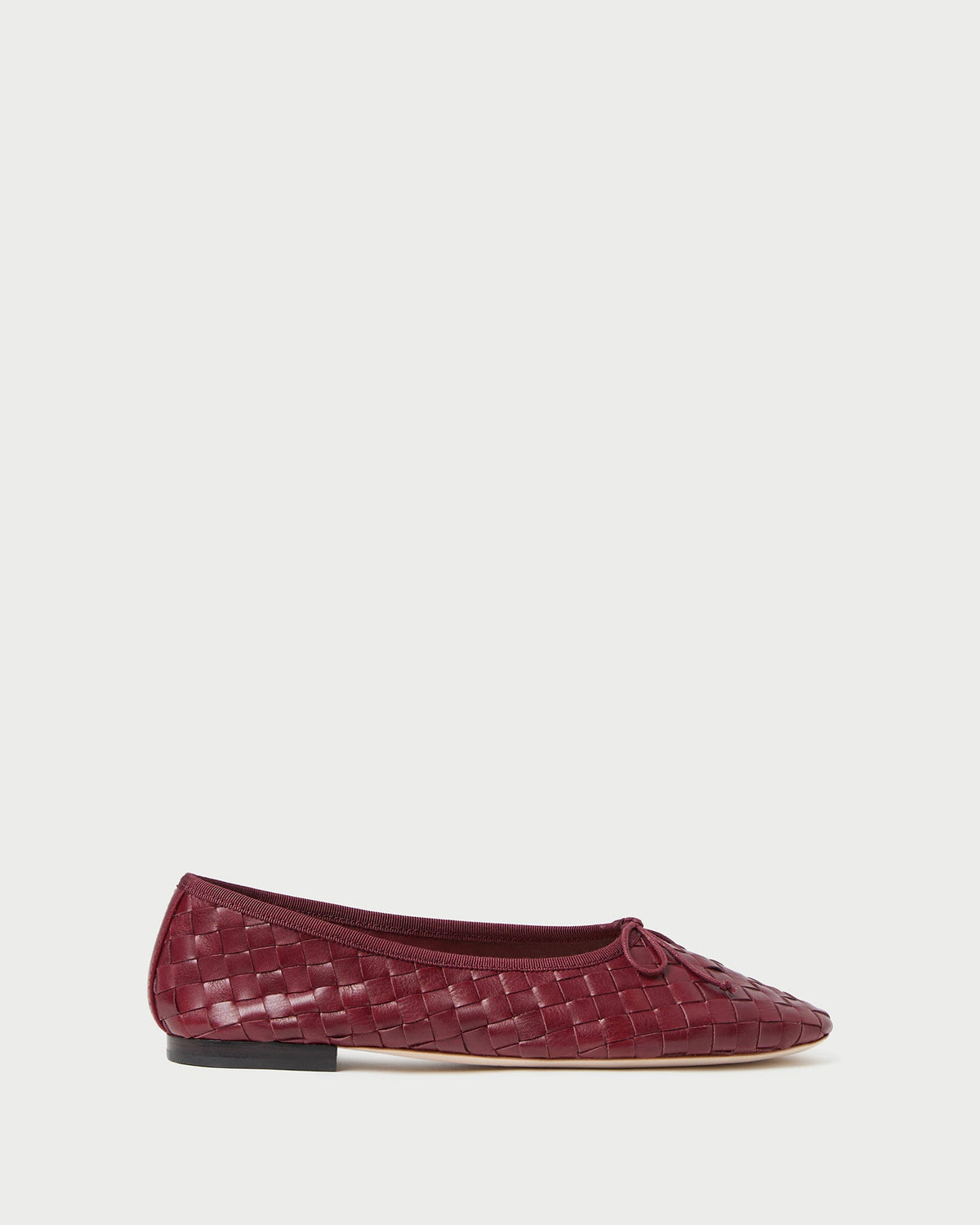 Women Loeffler Randall Landry Wine Woven Ballet Flat