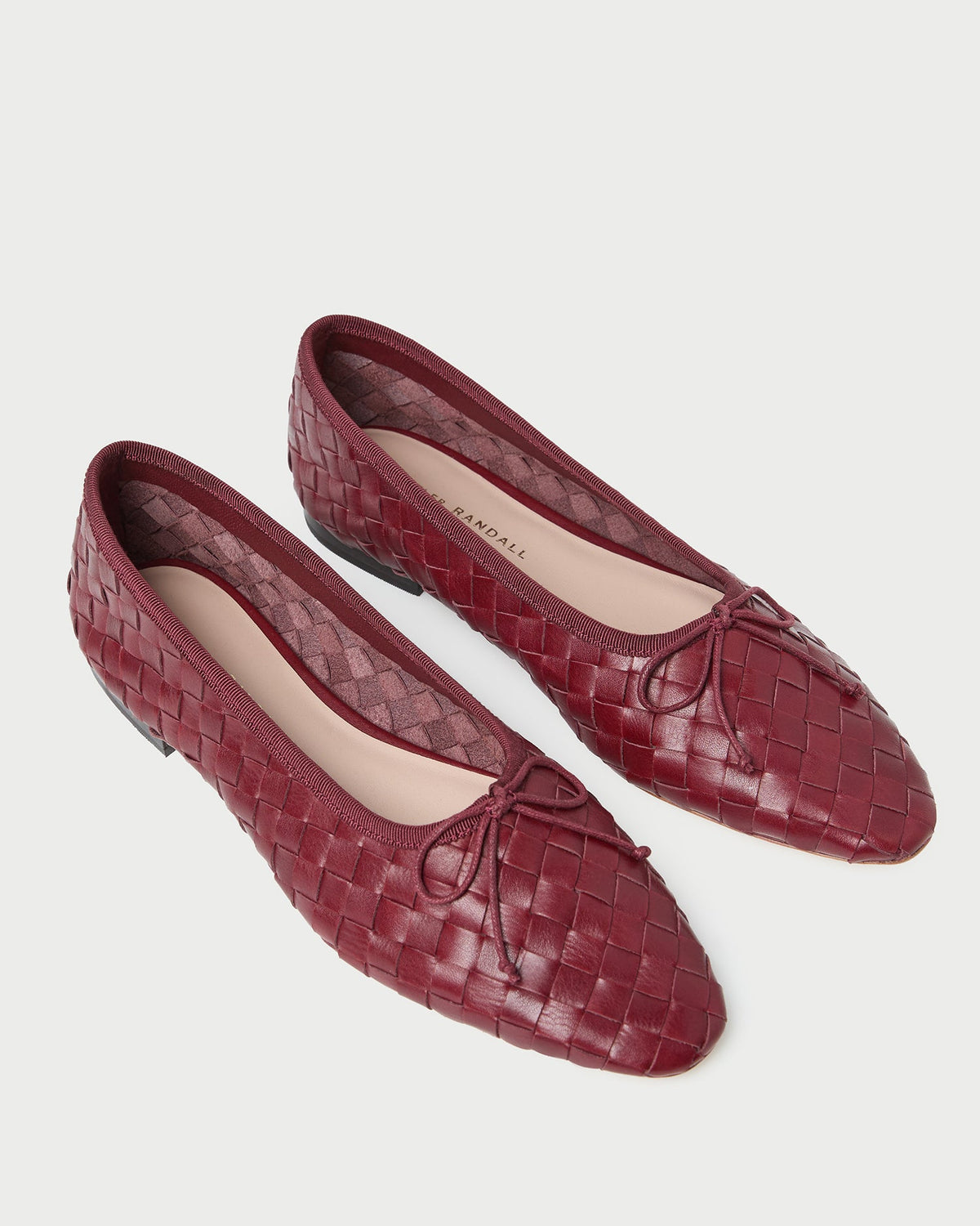 Women Loeffler Randall Landry Wine Woven Ballet Flat